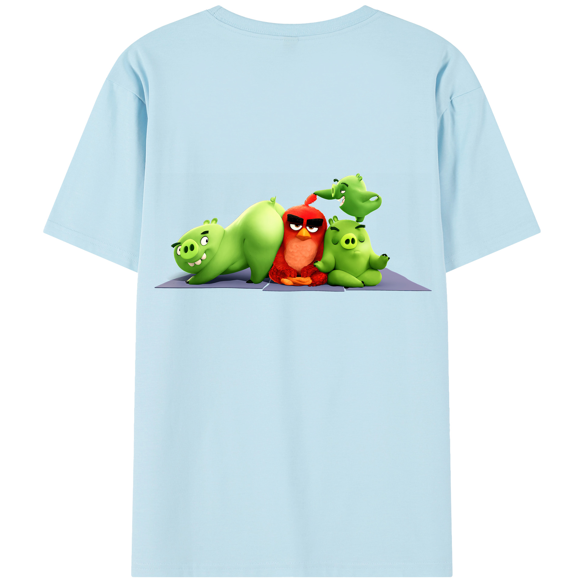 （画像用） Angry Birds アングリーバード 綿100％半袖Tシャツ（背面プリント）